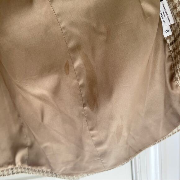 Vintage Tan Houndstooth Double Breasted Blazer 8 Union Made - Picture 8 of 9